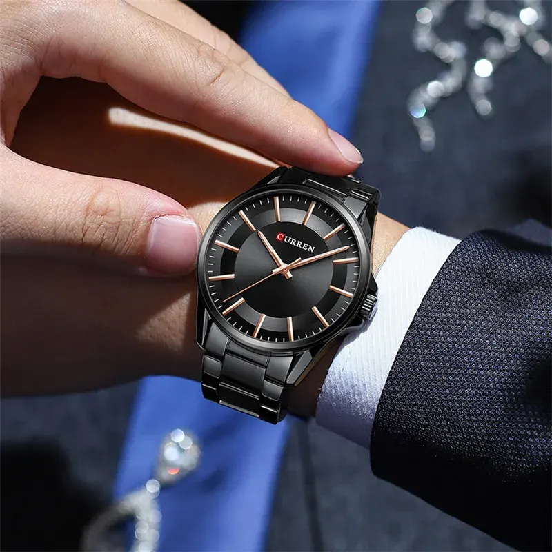 Curren Fashion Black Dial Men's Watch | 8429